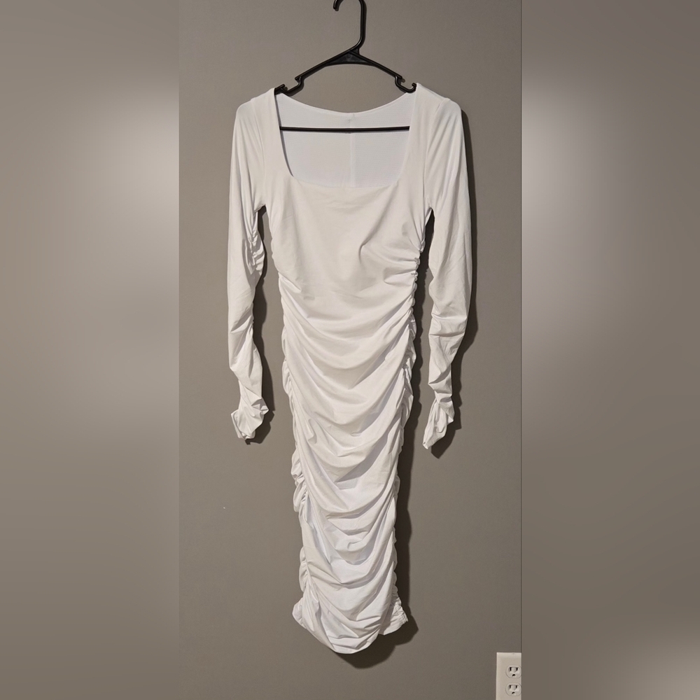 Ruched Bodycon Midi Dress #672 NWOT - Picture 3 of 12